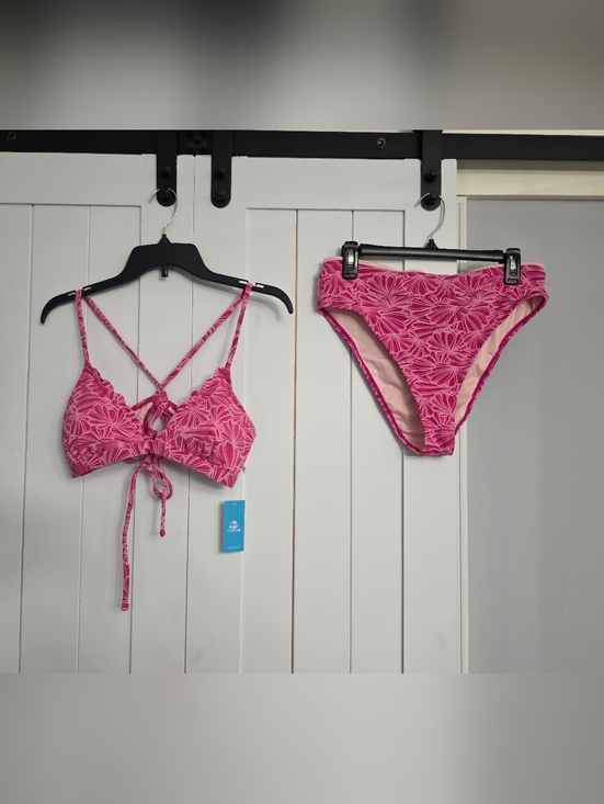 Cupshe Other - CUPSHE Bikini Set for Women Bathing Suit High Waisted Scalloped V Neck. NEW!